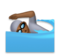Person Swimming: Medium-Dark Skin Tone