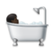 Person Taking Bath: Dark Skin Tone
