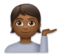 Person Tipping Hand: Medium-Dark Skin Tone