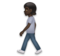 Person Walking: Dark Skin Tone