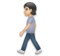 Person Walking: Light Skin Tone