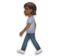 Person Walking: Medium-Dark Skin Tone