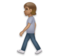 Person Walking: Medium Skin Tone