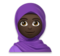 Woman with Headscarf: Dark Skin Tone