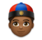 Person with Skullcap: Medium-Dark Skin Tone