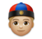 Person with Skullcap: Medium-Light Skin Tone