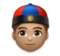 Person with Skullcap: Medium Skin Tone