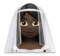 Person with Veil: Dark Skin Tone
