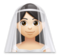 Person with Veil: Light Skin Tone