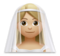 Person with Veil: Medium-Light Skin Tone
