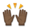 Raising Hands: Dark Skin Tone
