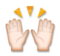 Raising Hands: Light Skin Tone