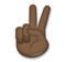 Victory Hand: Dark Skin Tone