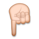 White Down Pointing Left Hand Index White Down Pointing Left Hand Index