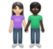 Woman and Man Holding Hands: Light Skin Tone, Dark Skin Tone