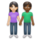 Woman and Man Holding Hands: Light Skin Tone, Medium-Dark Skin Tone