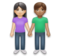 Woman and Man Holding Hands: Light Skin Tone, Medium Skin Tone