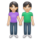 Woman and Man Holding Hands: Light Skin Tone