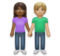 Woman and Man Holding Hands: Medium-Dark Skin Tone, Medium-Light Skin Tone