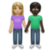 Woman and Man Holding Hands: Medium-Light Skin Tone, Dark Skin Tone