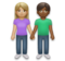 Woman and Man Holding Hands: Medium-Light Skin Tone, Medium-Dark Skin Tone