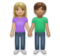 Woman and Man Holding Hands: Medium-Light Skin Tone, Medium Skin Tone