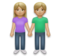 Woman and Man Holding Hands: Medium-Light Skin Tone