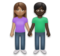 Woman and Man Holding Hands: Medium Skin Tone, Dark Skin Tone