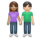 Woman and Man Holding Hands: Medium Skin Tone, Light Skin Tone