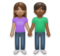 Woman and Man Holding Hands: Medium Skin Tone, Medium-Dark Skin Tone