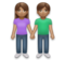Woman and Man Holding Hands: Medium Skin Tone