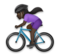 Woman Biking: Dark Skin Tone