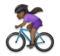 Woman Biking: Medium-Dark Skin Tone