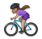 Woman Biking: Medium Skin Tone