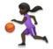 Woman Bouncing Ball: Dark Skin Tone Woman Bouncing Ball: Dark Skin Tone