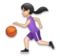 Woman Bouncing Ball: Light Skin Tone Woman Bouncing Ball: Light Skin Tone