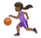 Woman Bouncing Ball: Medium-Dark Skin Tone Woman Bouncing Ball: Medium-Dark Skin Tone