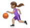 Woman Bouncing Ball: Medium Skin Tone Woman Bouncing Ball: Medium Skin Tone