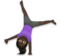 Woman Cartwheeling: Dark Skin Tone