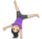 Woman Cartwheeling: Light Skin Tone