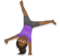 Woman Cartwheeling: Medium-Dark Skin Tone