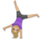 Woman Cartwheeling: Medium-Light Skin Tone