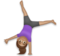 Woman Cartwheeling: Medium Skin Tone