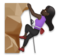 Woman Climbing: Dark Skin Tone