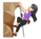 Woman Climbing: Light Skin Tone