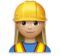Woman Construction Worker: Medium-Light Skin Tone