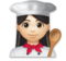Woman Cook: Light Skin Tone