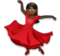 Woman Dancing: Dark Skin Tone