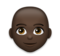 Woman: Dark Skin Tone, Bald