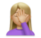 Woman Facepalming: Medium-Light Skin Tone